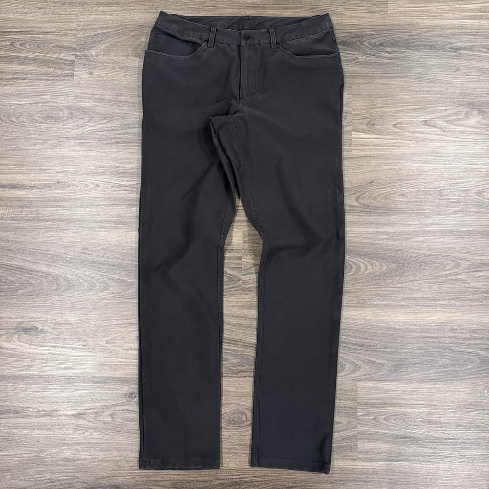 Lululemon ABC Pants Mens 33x33 Black Slim Fit Technical Travel - Picture 2 of 7